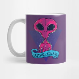 Greetings Human - Alien Design Mug